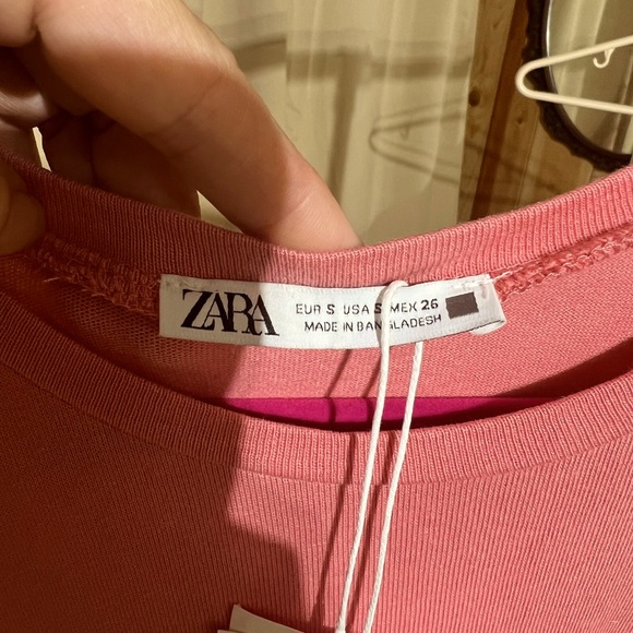 Coral coloured dress. Zara join life midi length - Picture 3 of 4